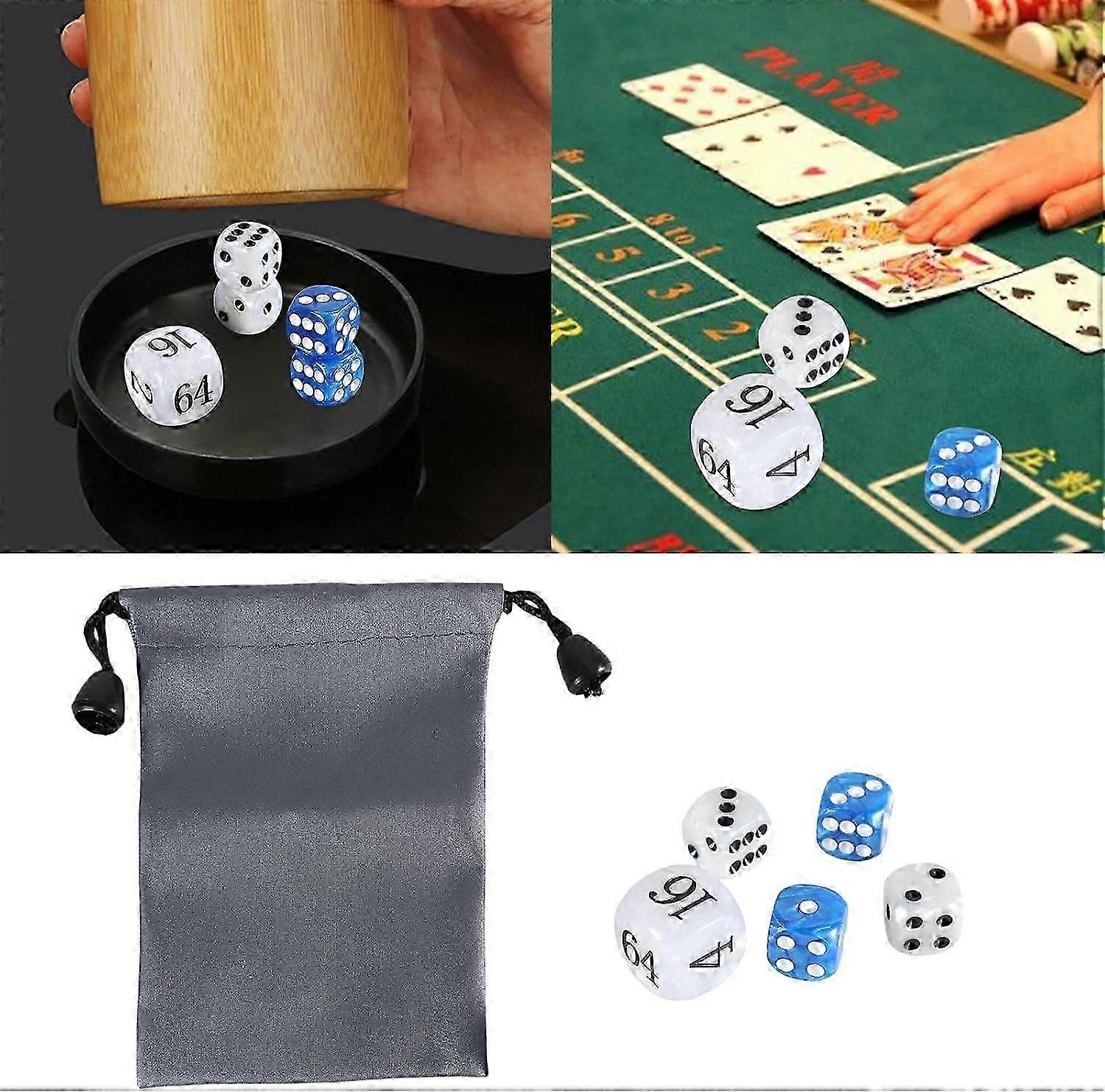 Professional Backgammon Acrylic Dice Set with Pearled Doubling Cube