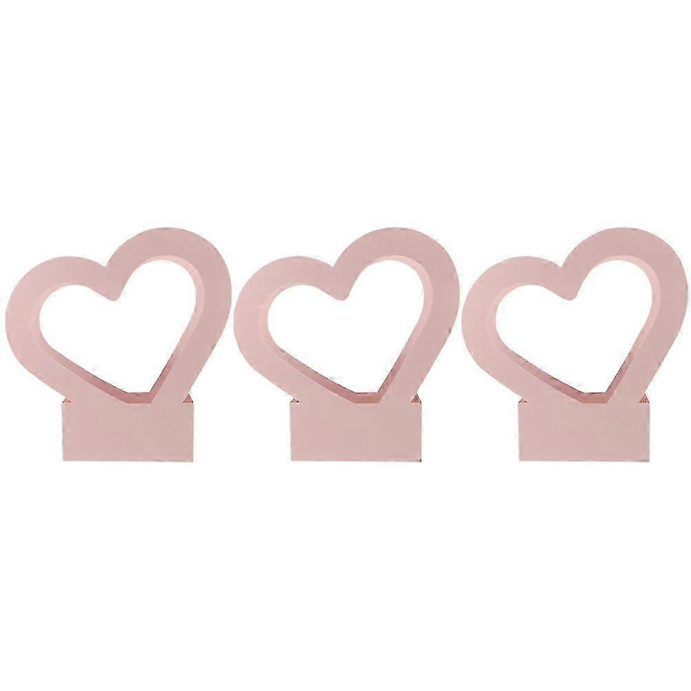 Flower Gift Wrapping Boxes 3Pcs Heart Shaped Paper Material