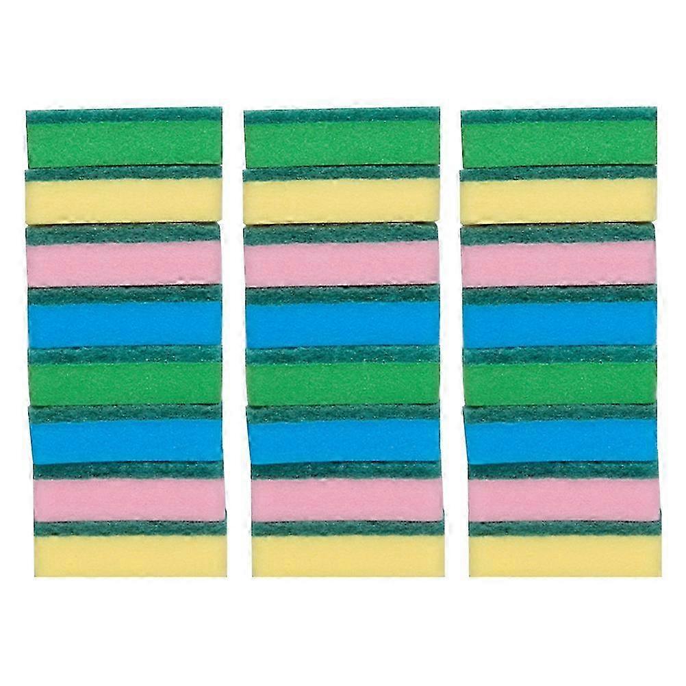50 Pcs Multifunctional Kitchen Scrub Sponge Practical Sponge Block(Random Color)