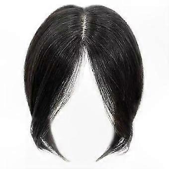 Women's Hair Topper with Middle Side Part, Human Hair Fiber Blend compatible with Natural Look and Comcompatible witht Fit
