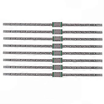 Linearführungs-Miniaturschiene 9 mm MGN9 400 mm, 8 Schienen und 1 Gleiter MGN9H