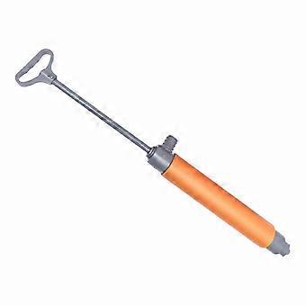 Portable 18-inch bilge pump for kayaks, canoes, and boats - lightweight outdoor gear for drainage and survival purposes.