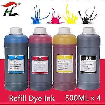 500ml Bottle Dye Printer Ink Refill Kits 4 Color For HP For Canon Printers For Epson For Brother Ink Cartridges_ynar