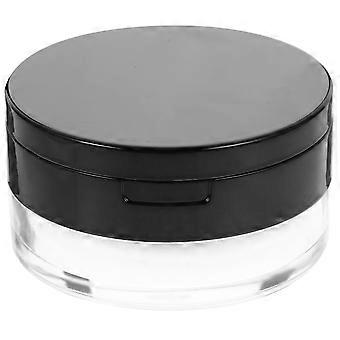 Estuche vacío para polvos, color negro, para guardar maquillaje con espejo, juego de 3 unidades, portátil.