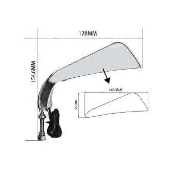 Motorcycle Accessories LED Rear View Reflectors Compatible with Motorcycle Models