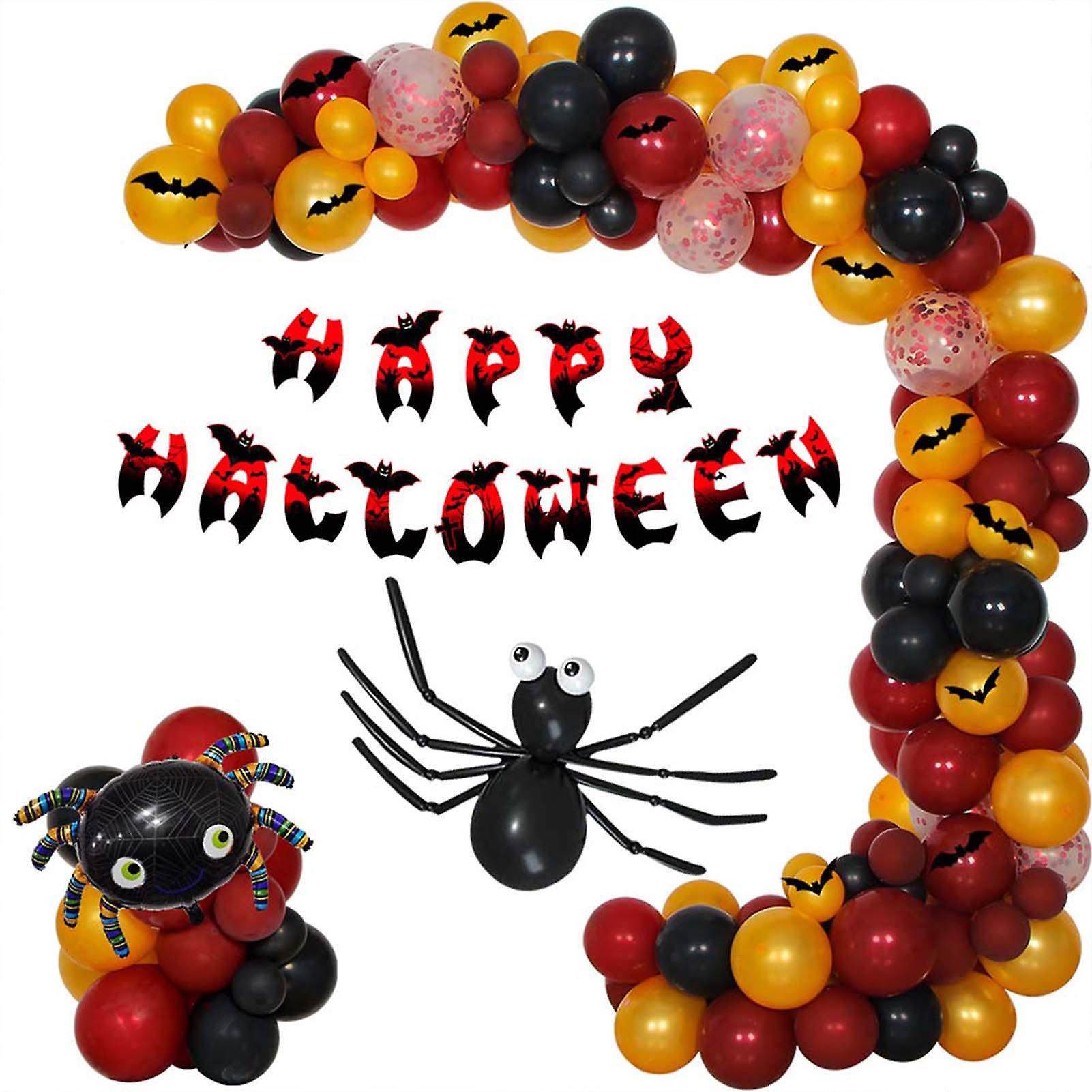 Halloween Theme Party Banner Bolloons Sets Food-grade Supplies With Cute Pattern For Safaris Birthday Party Decorations