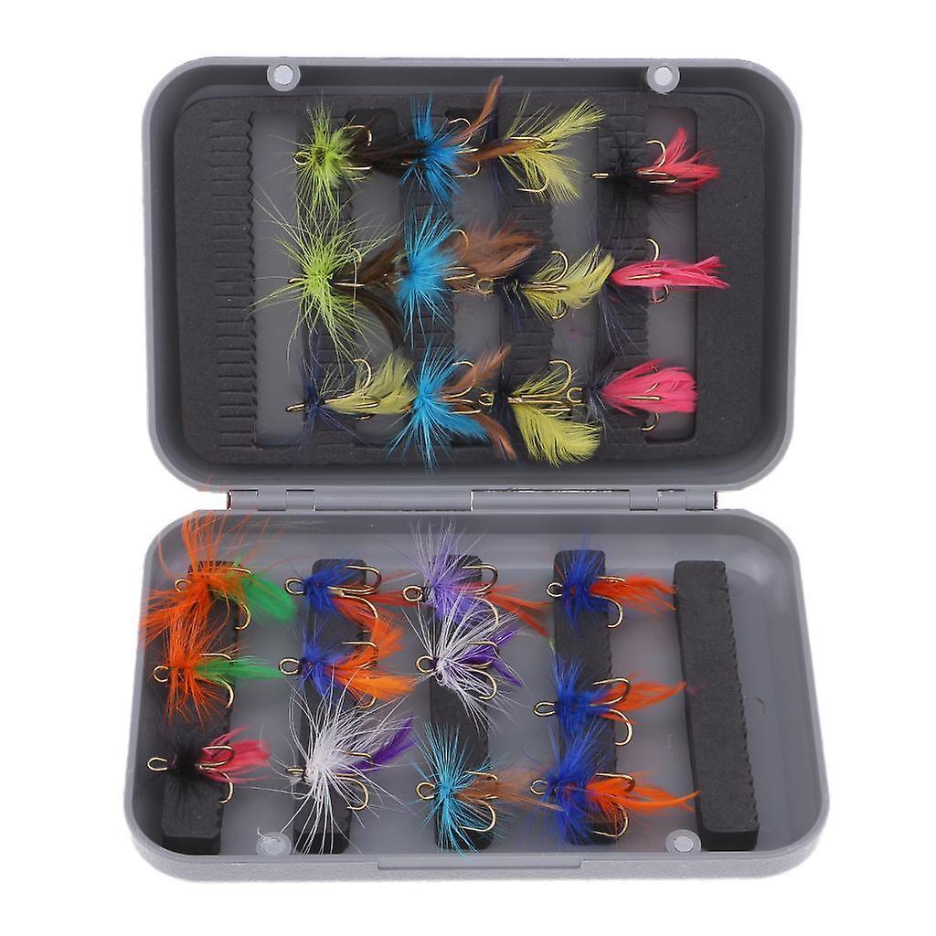 24Pcs/Box Fly Fishing Flies Simulation Insect Flies with Treble Hook