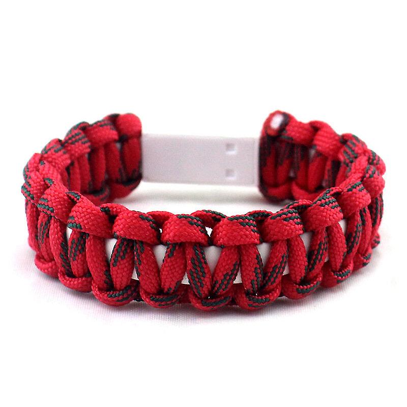 Edc Outdoor Survival Bracelet Camping Emergency Paracord Tool Kits Usb Data Cable For Iphone