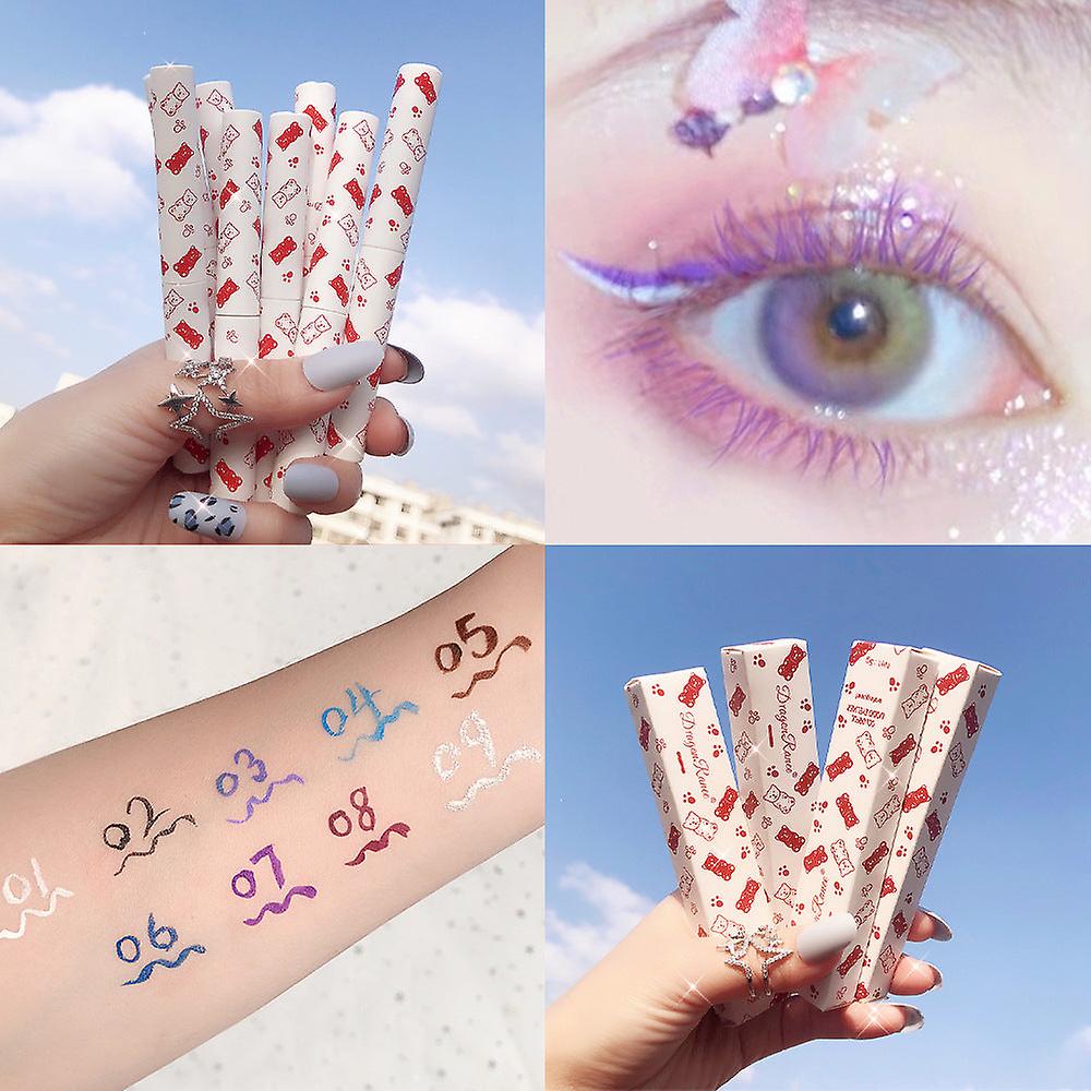Cute Matte Silver Liquid Eyeliner Color Liquid Eyeliner Not Smudge Eyeliner Eyeliner Pen