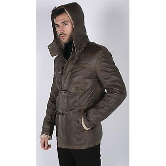 Veste Homme Vintage 3/4 à Capuche - Taille XL Beige, Occasion Très Bon état