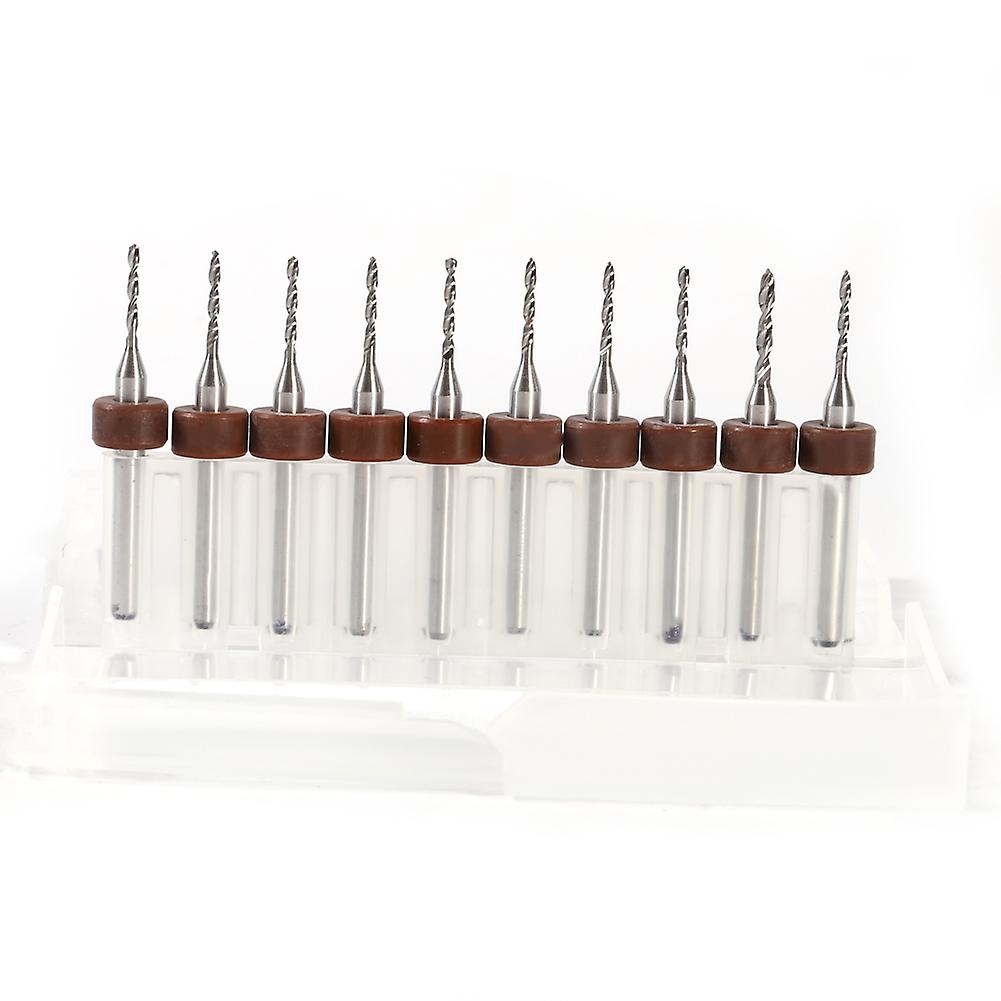10Pcs Micro Drill Bits -0.1mm to 1.2 mm Tungsten Carbide PCB Twist Drill Bits Set for Print Circuit Board Stone Dremel Jewelry CNC Engraving