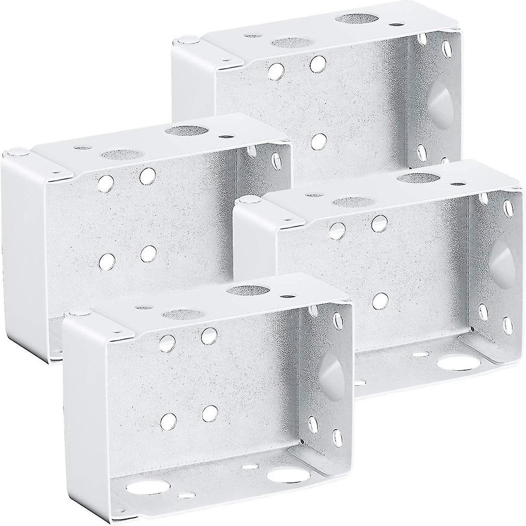 4 Pieces Blind Brackets 2 Inch Low Profile Box Mounting Bracket For Headrail (white)