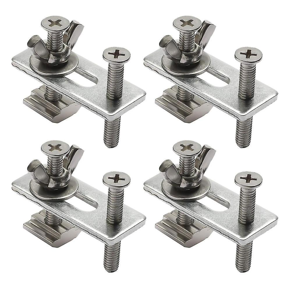 4pcs T-track Mini Hold Down Clamp Kit With Iron Machine Engraving Machine Plate Clamp Fixture For C