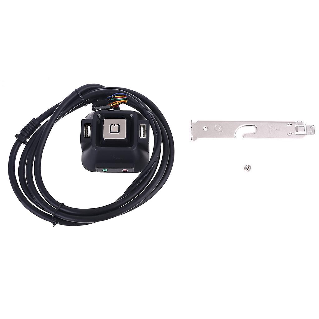 Multifunctional USB 2.0 Computer PC Switch External Power On/Off Reset Button with Microphone Ports