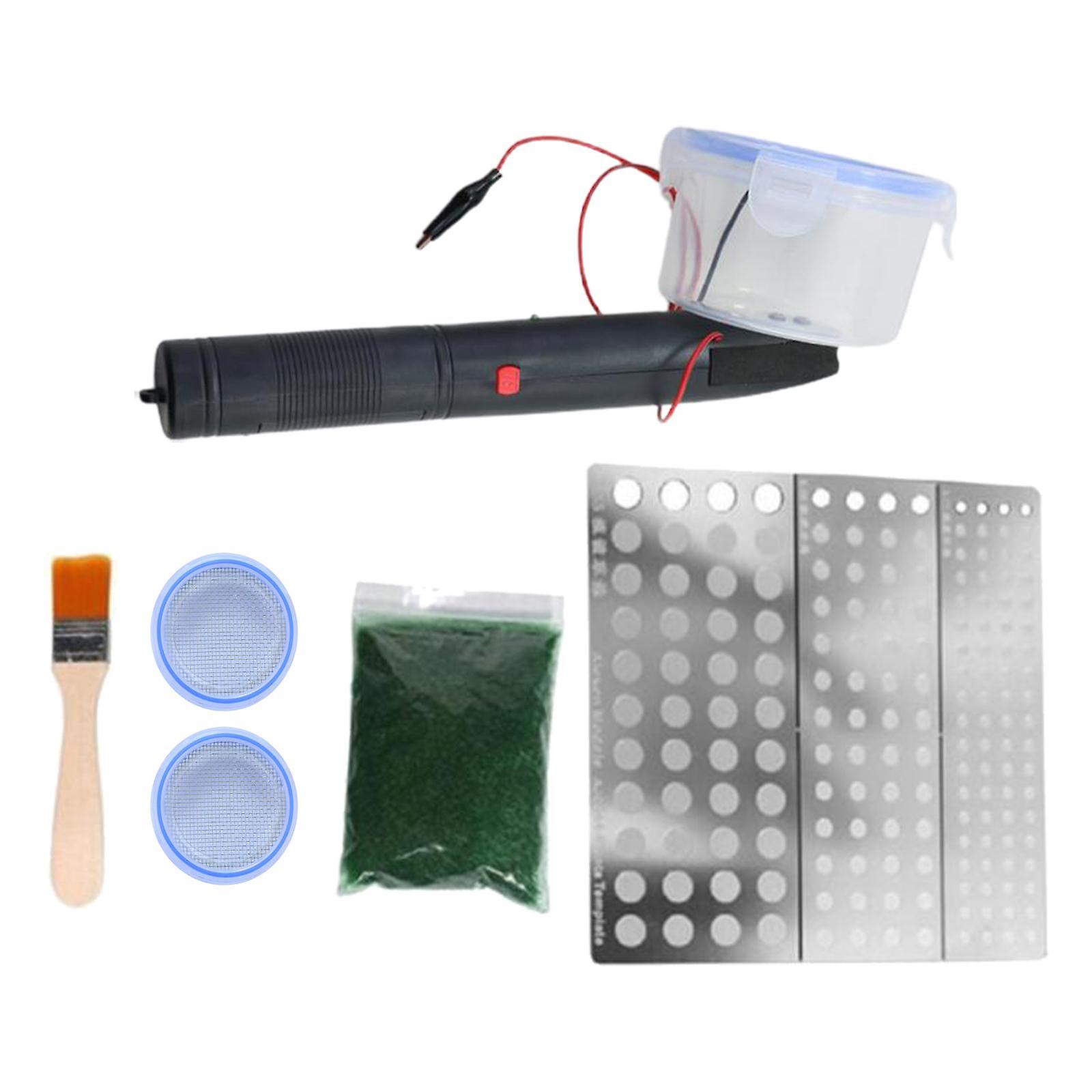 Flocking Machine Portable for DIY Project Scene Layout Props Micro Landscape with template