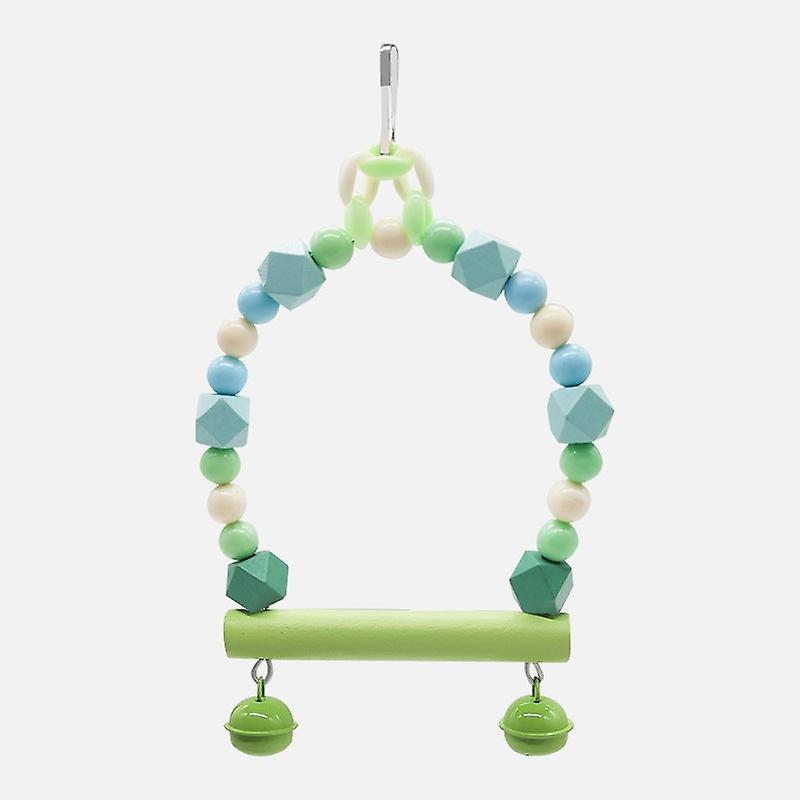 Safe Non Toxic Bird Toys Parrot Supplies Bird Cage Accessories Colorful Swing Stand Bell