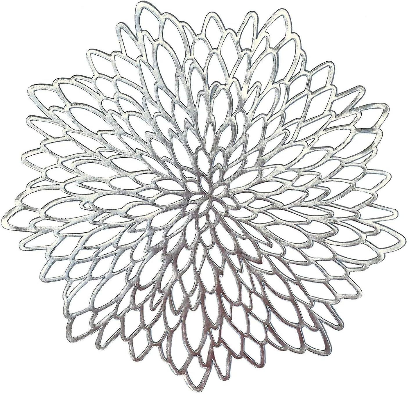 PVC round placemat set: 4-pack, heat-resistant and non-slip, washable