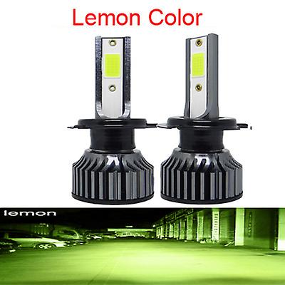 Lemon Color-2pcs 20000lm 4500k 6000k 8000k 3000k Lemon Hb3 Hb4 9005 9006 H3 H1 H7 H4 H11 9012 Bulb Led Lamp Car Headlight Auto Fog Lights