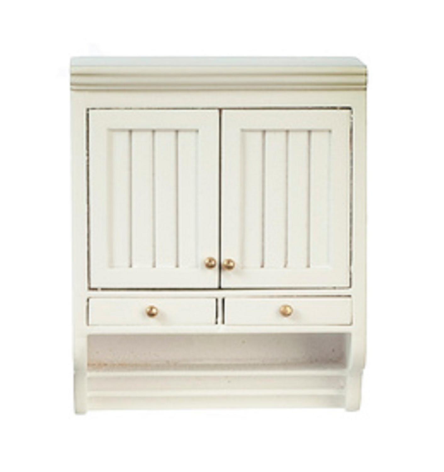 دمى البيت الأبيض الجدار وحدة Jbm مصغرة مطبخ الأثاث Sml