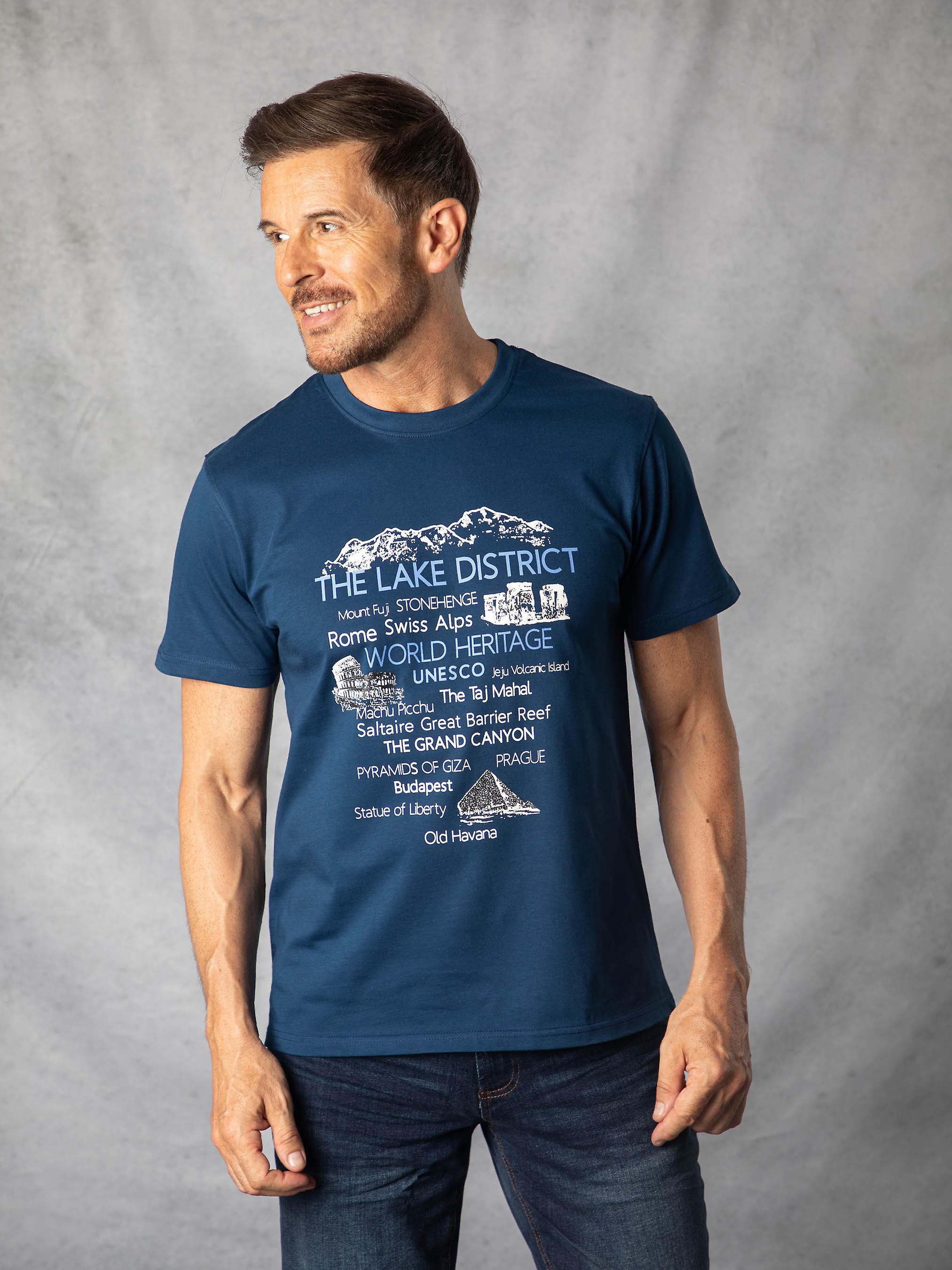 Heritage Printed T-Shirt in Blue