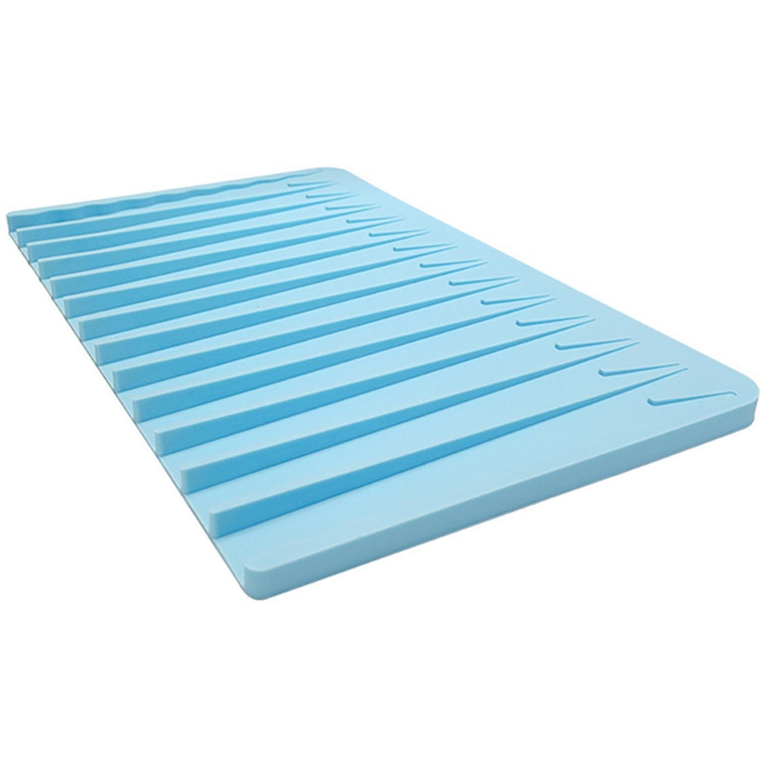 Drain Pad High Waterproof Oilproof Built-in Ramp Solid Color Dish Cup Draining Mat for Daily Use