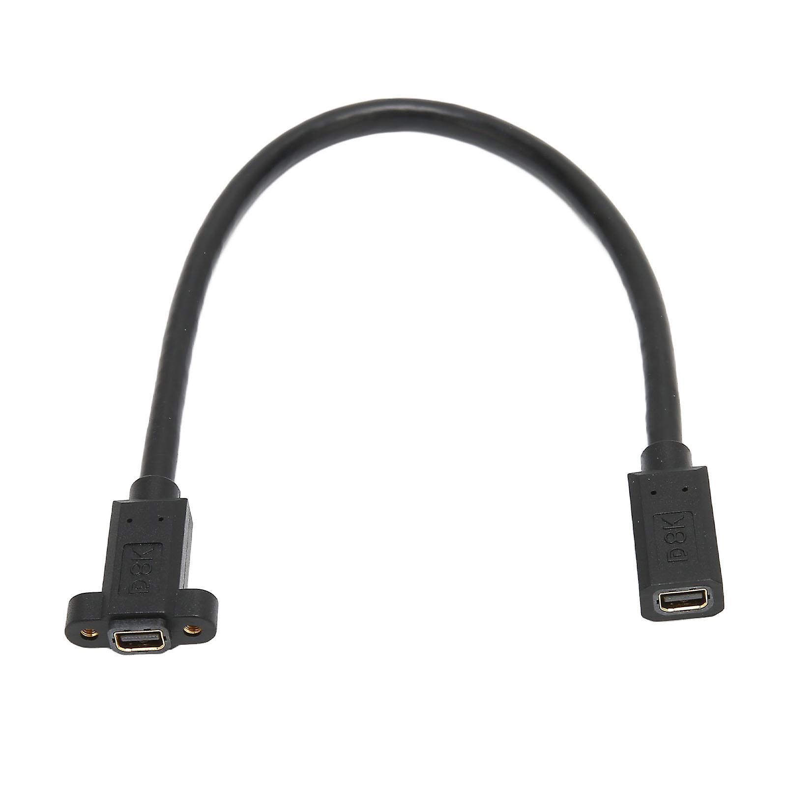 Mini DP to Mini DP Adapter 8K Portable Extension Cable with Fixing Screw Holes for Computer