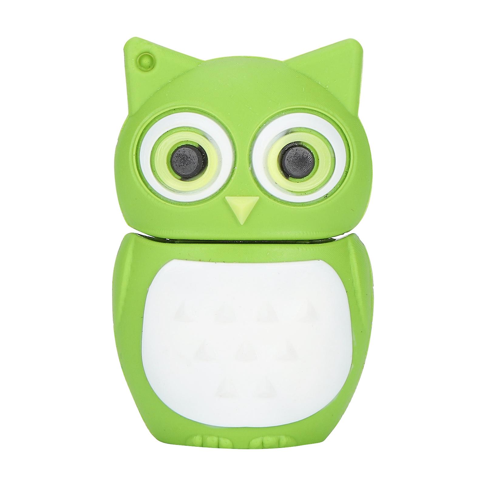 Cartoon U Disk Green Owl Appearance High Speed Bulk Storage Flash Drive Memory Device