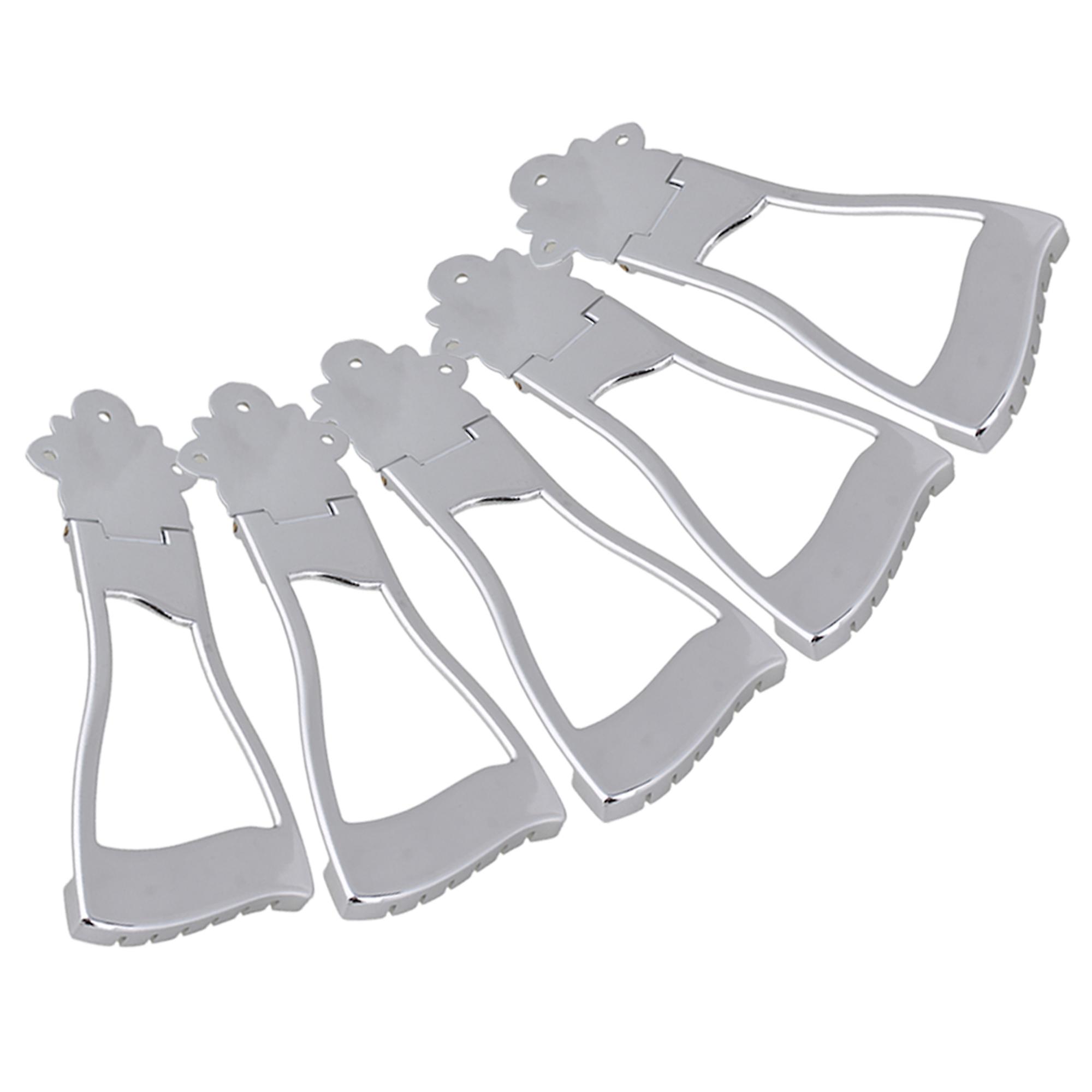 Chrome Archtop Guitar Bridge Tailpiece for Jazz Hollowbody Gutiar Set of 5