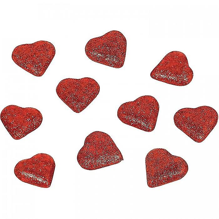 Décoration de table Amscan Foam Glitter Heart pour la Saint-Valentin (paquet de 24)