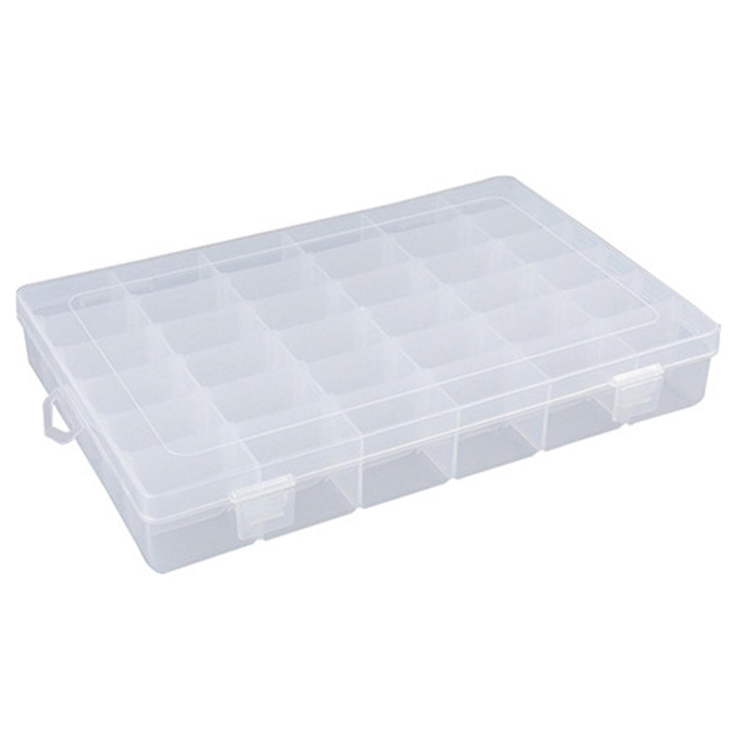 Transparent Bead Organizer Box with Removable Compartments PP 36 Grids Anti-deformation Bead Storage