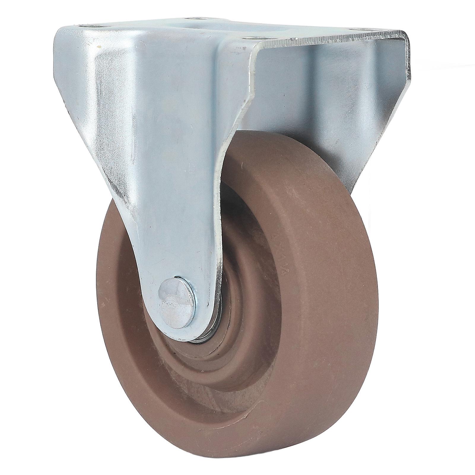 Risegun Nylon Caster 4in Fixed Plate Caster Wheel Heat Resistant for Machine Trolley Cart
