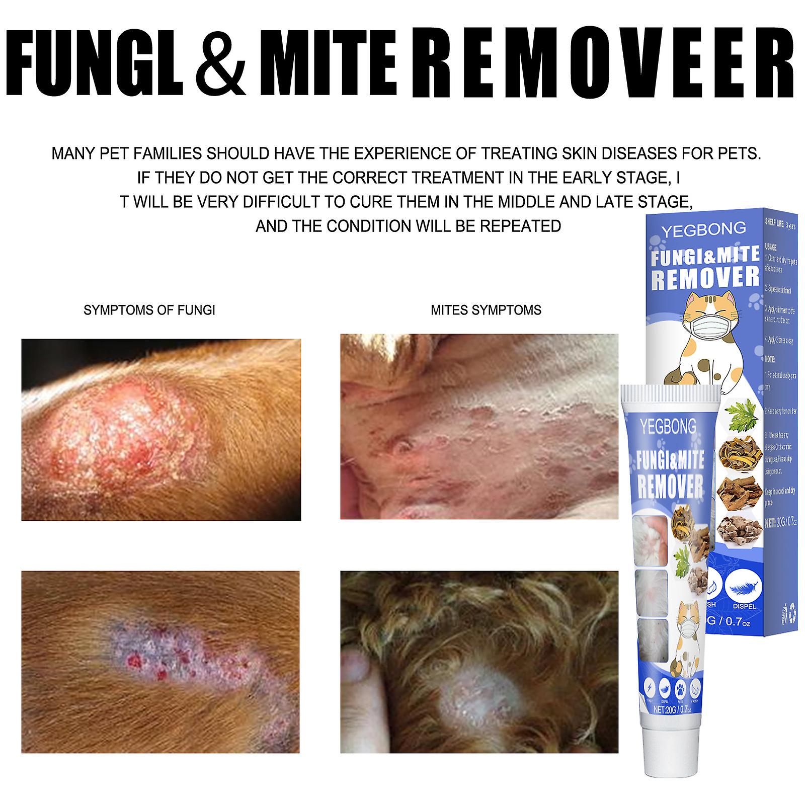 20g Pet Mite Removal Cream Pet Dog Skin Anti-itching 3 Pcs Fungus Mite Removal Cream for Pet Dog