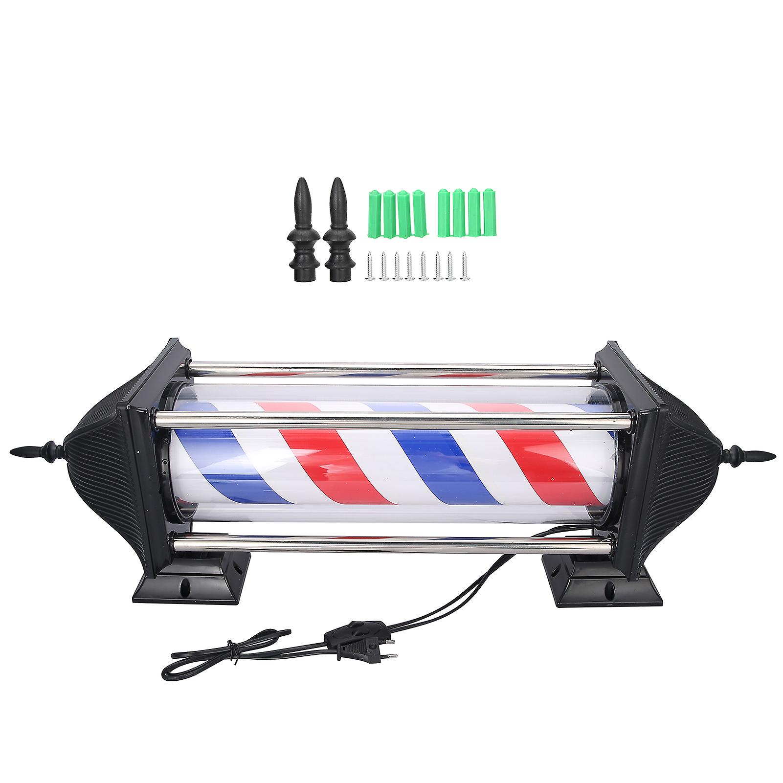 Barber Shop Pole, Red White Blue, Rotating, LED Strips