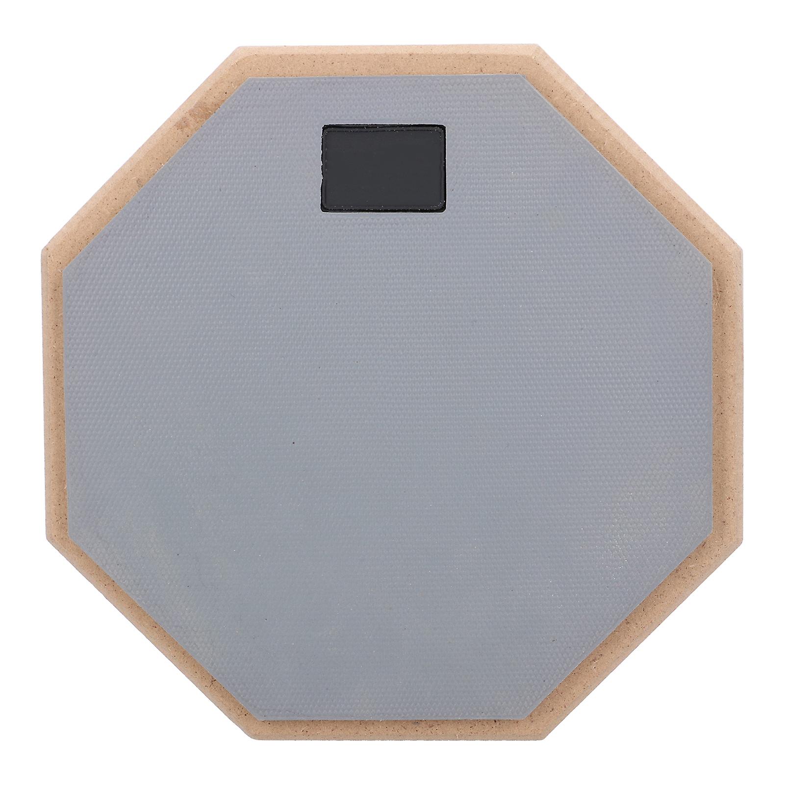 8in Dumb Drum Pad Wooden Professional Practice Adjustable Kit Skid Resistance ShockAbsorbent(Gray )