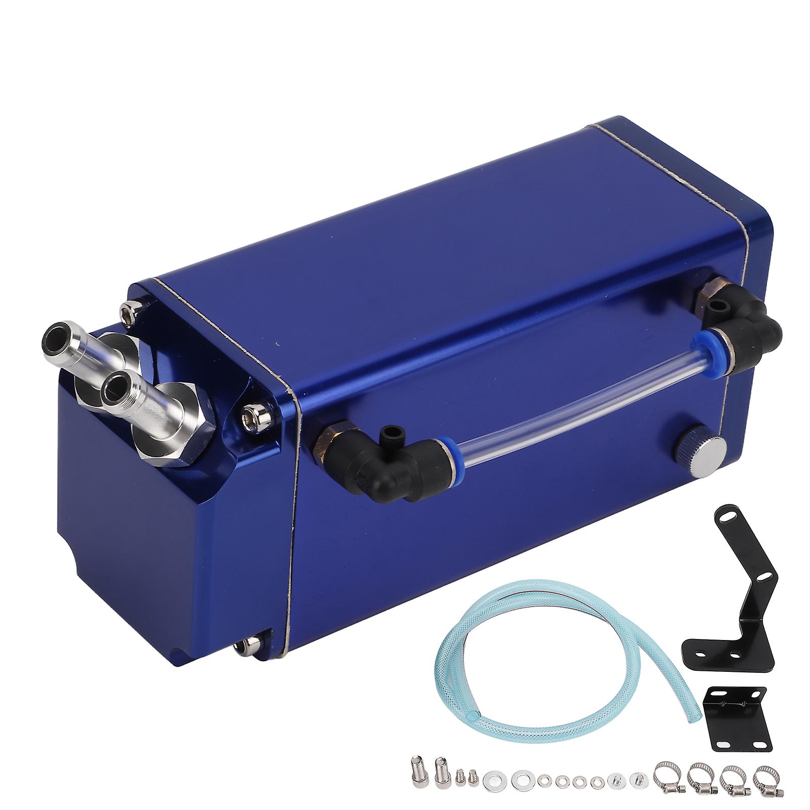 Engine Oil Catch Can Kit 750ml Capacity Aluminium Alloy Replacement for LS1 LS2 LS3 LS6 LS7 LS9Blue