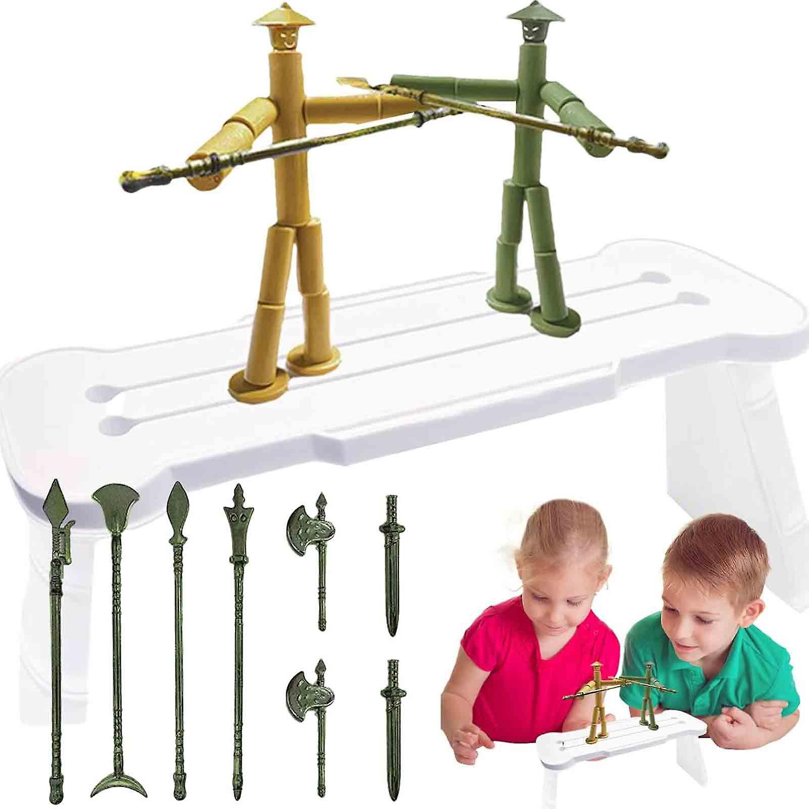 Bots Battle Vecht Spel | Desktop Vechten Interactieve Bamboos Man Battle Game, Fun Interactieve Marionet Spel Tabletop Game