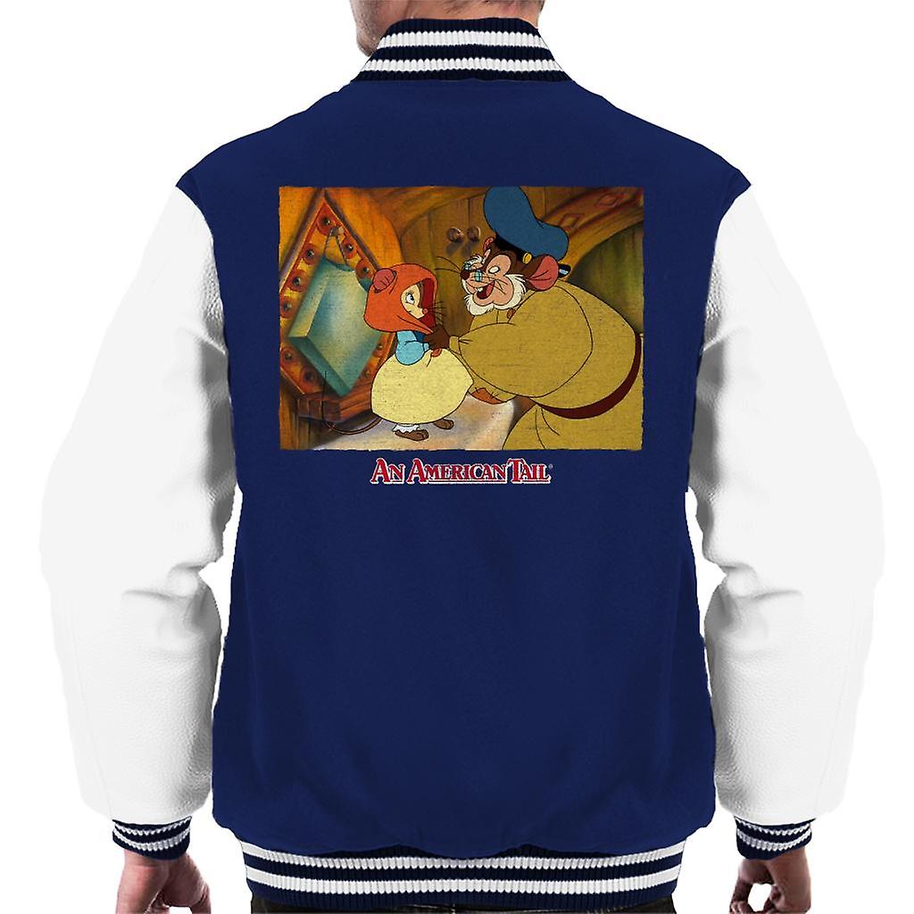 An American Tail Papa Holding Headscarf Men's Varsity Jacket