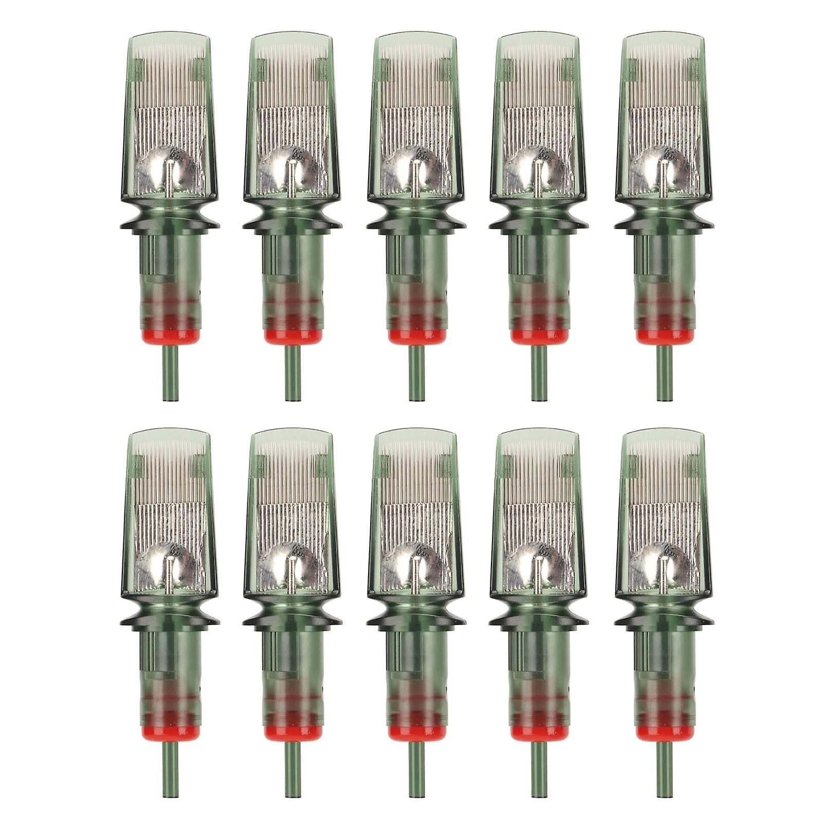10pcs Curved Shading Needles Disposable Ultra Thin Curved RM Stainless Steel Shading Cartridge Needle 1235RM