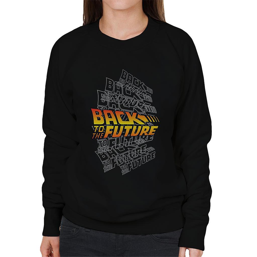 Back to the Future Classic Logo Montage Women's Sweatshirt