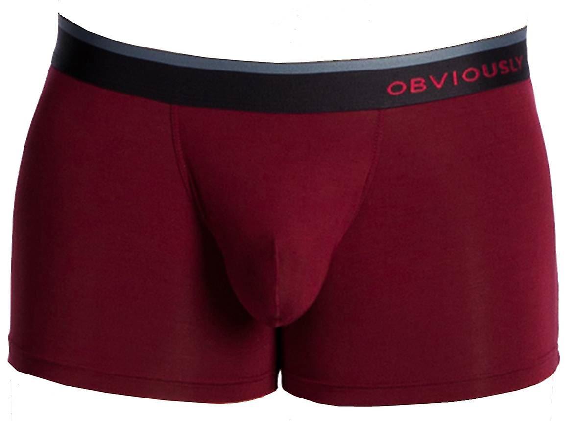 Obviously PrimeMan AnatoMAX Boxer Brief 3inch Leg - Maroon Red