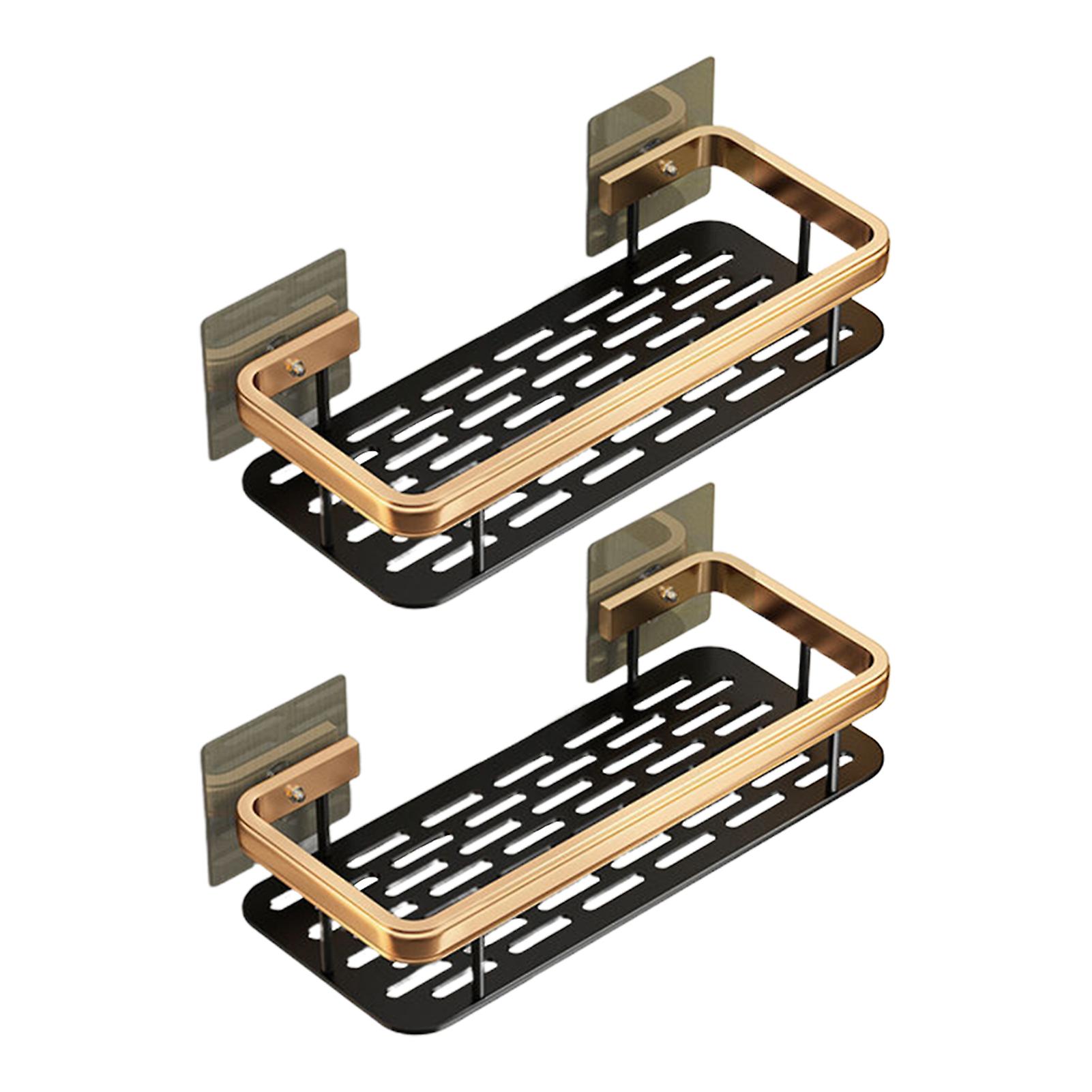 Multifunctional Wall-Mounted Storage Shelf Stable Strong Non-Marking Shelf For Bathroom Kitchen