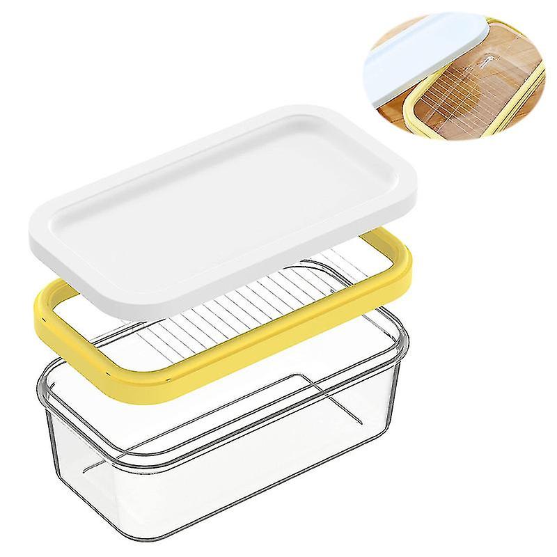 Butter Slicer Plastic Butter Dish with Cutter and Lid