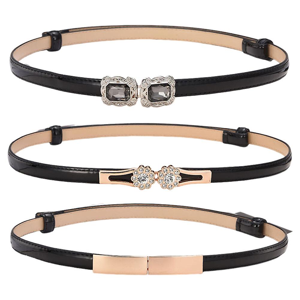 Women'S Classic Belt Crystal Belt Slimming Belt for Women'S Pants Decorative Belt Elastic Waistband Leather Adjustable Belt