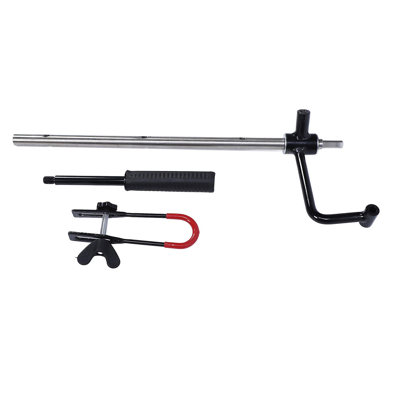 20 inch Alloy Steel Ice Fishing Extension Pole with Handle and Power Drill Connector