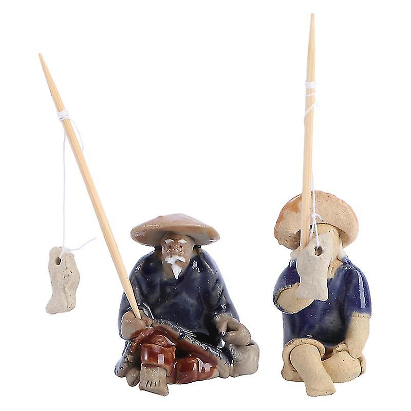 2pcs Decorative Fisherman Models