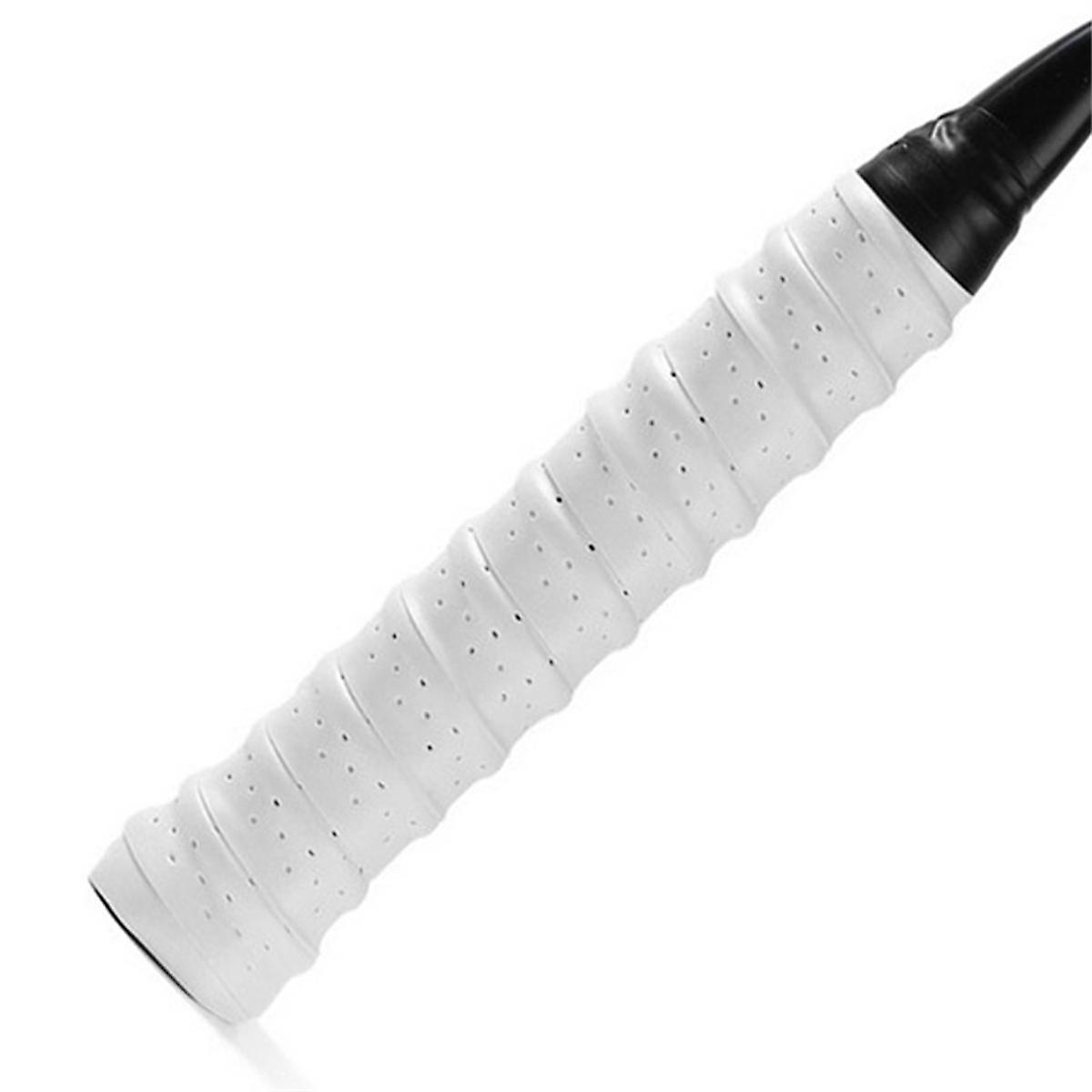 Thickened Badminton Sweat-Absorbent Belt, Perforated Non-Slip Breathable Keel Hand Grip White