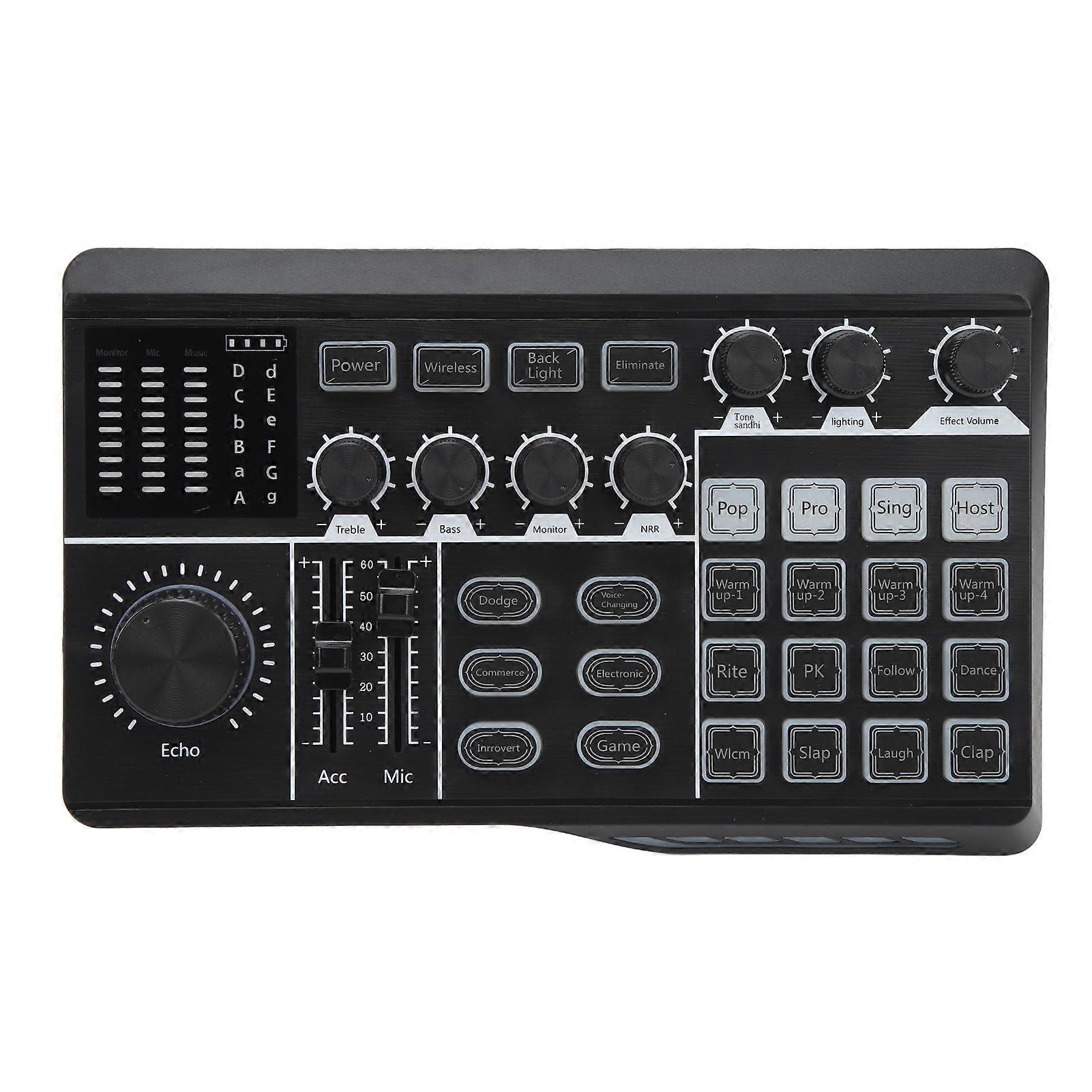 Professional Sound Mixer 1200mAh Micro USB Studio Streaming Live Gaming Sound Card Mixer