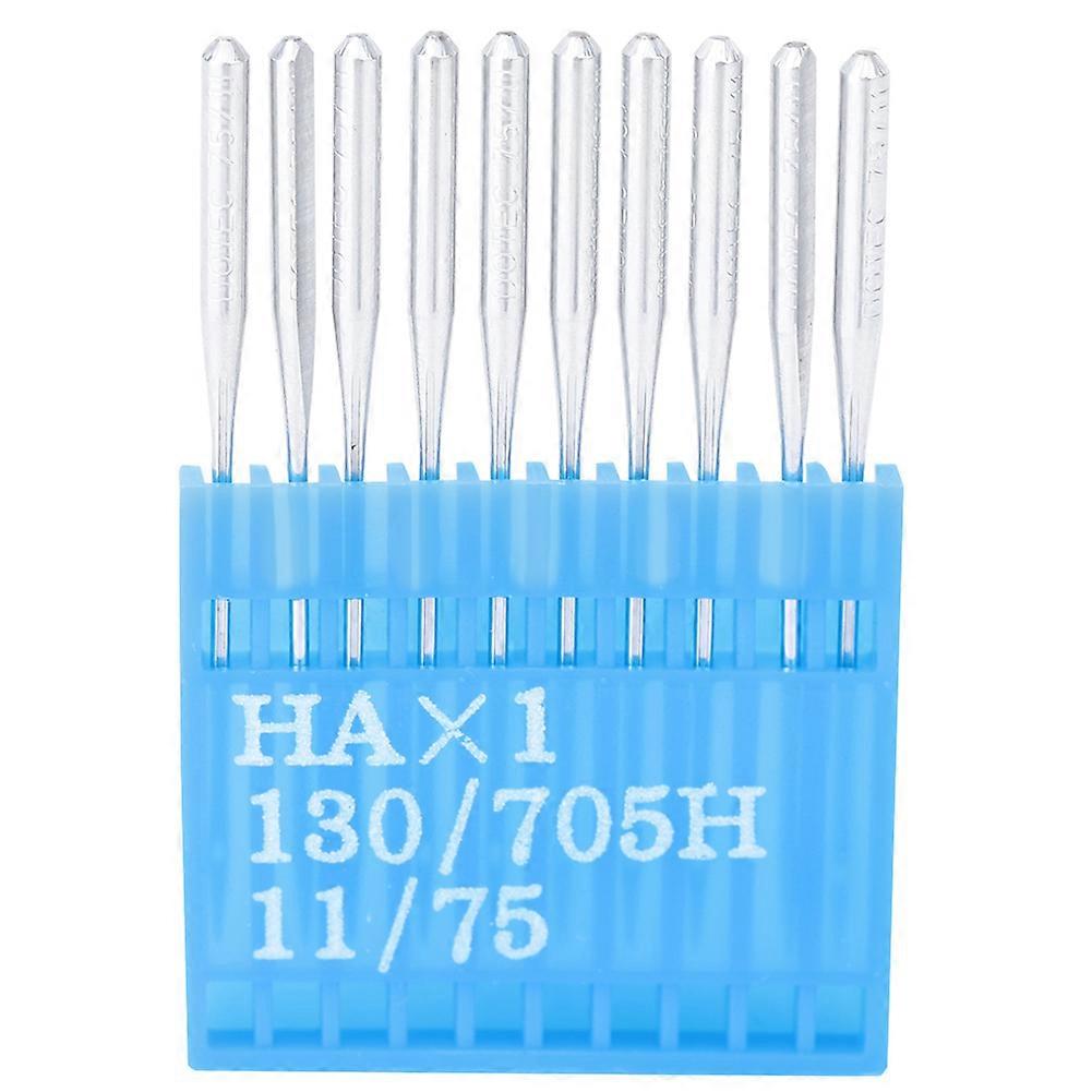 10 Pcs Metal Household Corrosion Rust Resistant Sewing Machine Needle(11/75 With Bracket)