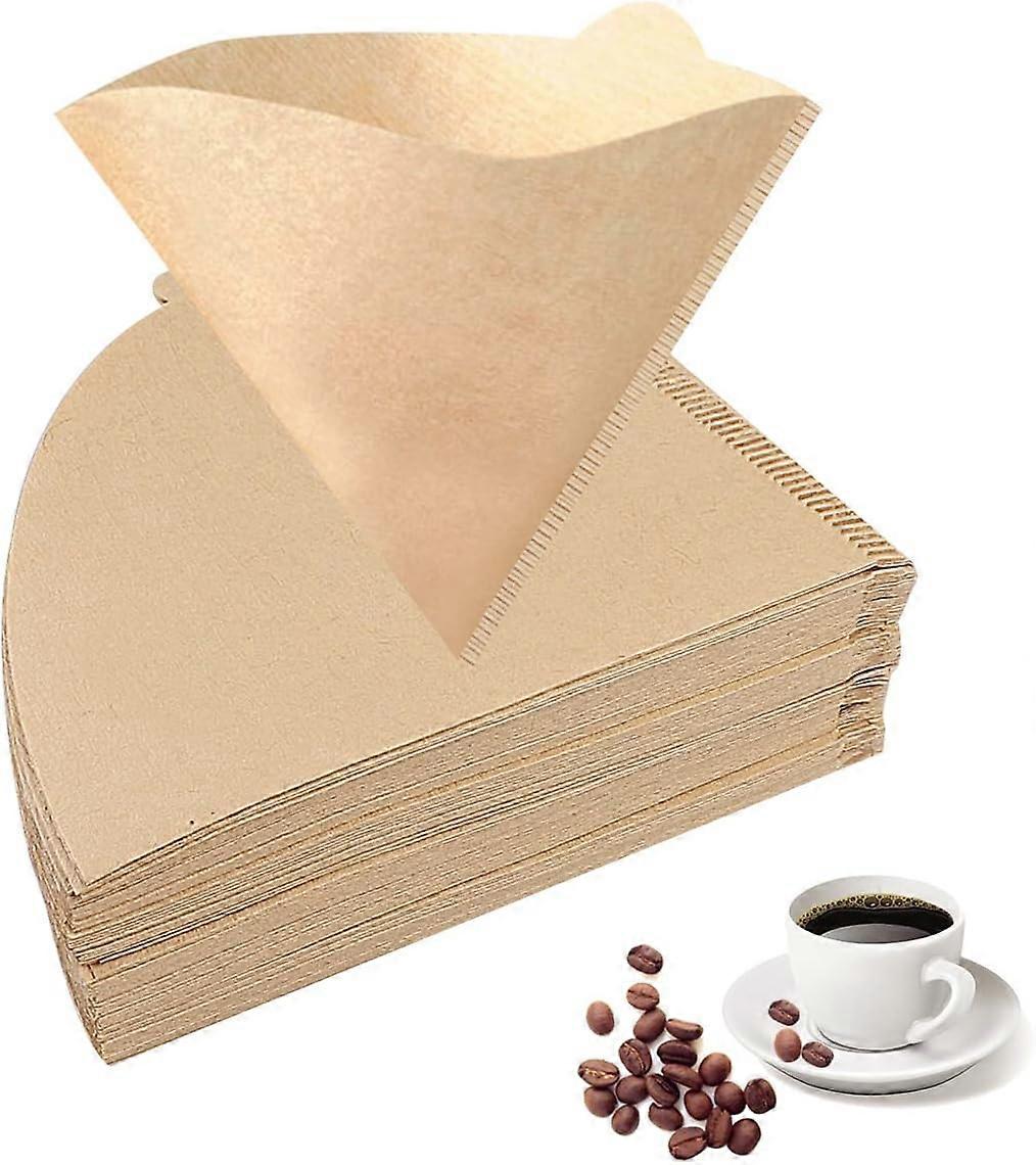100 PCS Coffee Filter Papers, Paper Coffee Filters Compatible with V60 Size 02 Disposable Unbleached Cone Filter Paper for Pour Over and Drip Coffee M