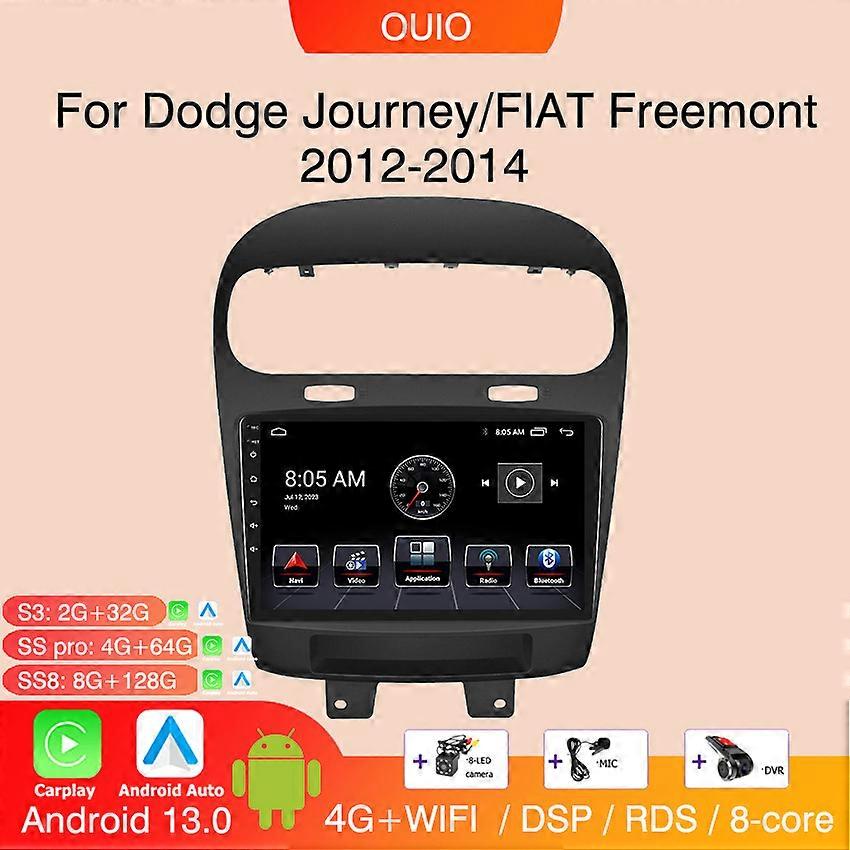 Android 13 Radio For For Dodge Journey Fiat Freemont Leap 2012~2020 Car stereo Multimedia Player Carplay Auto GPS navigation WQ4045